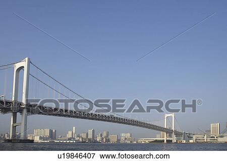 Rainbow Bridge Architecture Sea Sky Copy Space View Large Photo Image Stock Photo - Rainbow Bridge Architecture Sea Sky Copy Space. Fotosearch