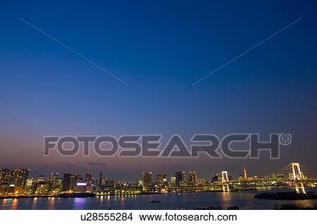 Picture - Rainbow Bridge at Night. Fotosearch