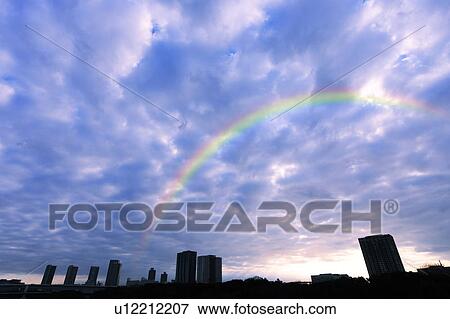 Stock Photo - Rainbow Over Tokyo. Fotosearch