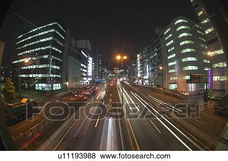 Road at Night View Large Photo Image Stock Photo - Road at Night. Fotosearch