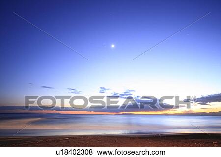 Sea at Night View Large Photo Image Stock Photo - Sea at Night. Fotosearch