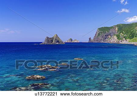 Shakotan Peninsula Coastline Rock Formation Sea View Large Photo Image Stock Image - Shakotan Peninsula Coastline Rock Formation Sea. Fotosearch