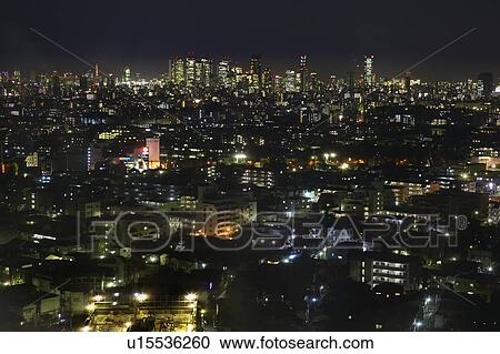 Stock Image - Shinjuku at Night. Fotosearch
