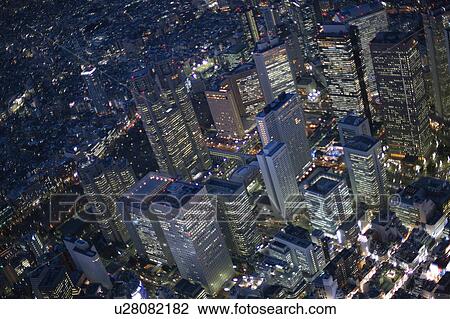 Stock Image - Shinjuku at Night. Fotosearch