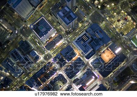Stock Image -  Shinjuku Buildings Seen From Above. Fotosearch