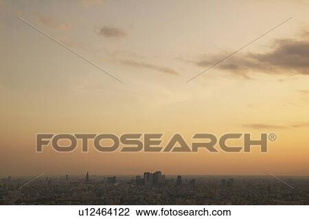 Stock Image - Shinjuku Ward at Dusk. Fotosearch