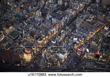 Stock Image - Shinjuku Ward at Night. Fotosearch