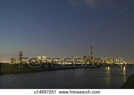Skyline at Night View Large Photo Image Stock Image - Skyline at Night. Fotosearch
