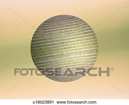 Stock Image - Sphere with Data. Fotosearch