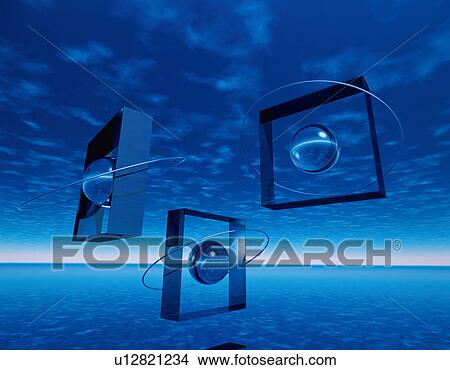 Picture - Squares and Spheres. Fotosearch