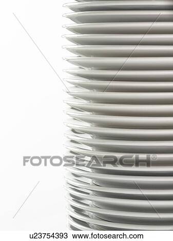Stock Image - Stack of Plates. Fotosearch