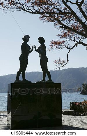 Statue of Two Women at Lake View Large Photo Image Picture - Statue of Two Women at Lake. Fotosearch