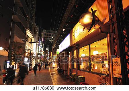 Street with Restaurants View Large Photo Image Stock Image - Street with Restaurants. Fotosearch