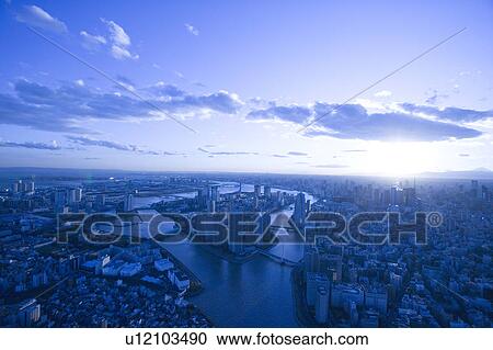 Sumida River and Tokyo View Large Photo Image Stock Image - Sumida River and Tokyo. Fotosearch