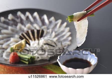 Thinly Sliced Raw Blowfish View Large Photo Image Stock Image - Thinly Sliced Raw Blowfish. Fotosearch
