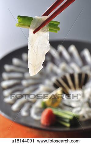 Thinly Sliced Raw Blowfish View Large Photo Image Stock Image - Thinly Sliced Raw Blowfish. Fotosearch