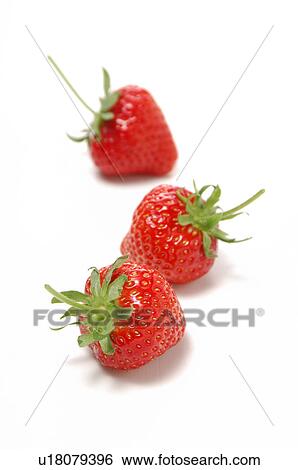 Stock Photograph - Three Strawberries. Fotosearch
