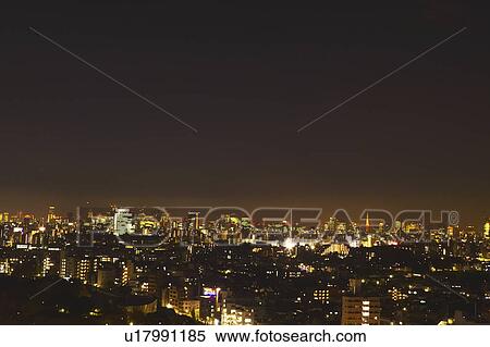 Tokyo At Night View Large Photo Image Stock Photography - Tokyo At Night. Fotosearch