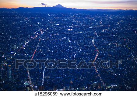 Tokyo City and Mount Fuji View Large Photo Image Stock Photo - Tokyo City and Mount Fuji. Fotosearch