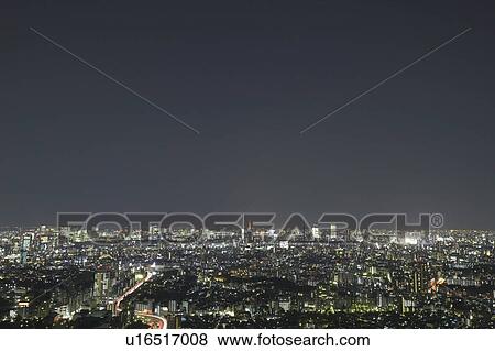 Stock Photo - Tokyo Cityscape at Night. Fotosearch