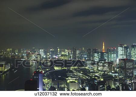 Tokyo Skyline at Night View Large Photo Image Stock Image - Tokyo Skyline at Night. Fotosearch
