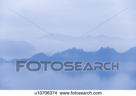 Picture - Towadako Covered in Mist. Fotosearch