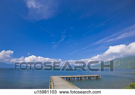 Towadako Lake And Pier View Large Photo Image Stock Image - Towadako Lake And Pier. Fotosearch