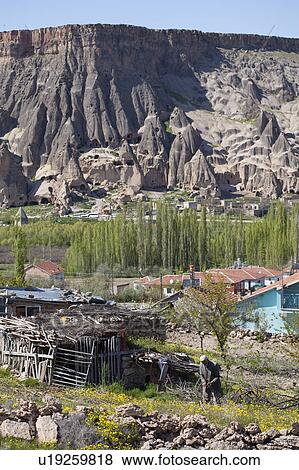 Stock Photo - Townscape House Architecture Cliff Dwelling. Fotosearch