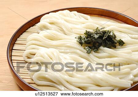 Wheat Noodles with Seaweed View Large Photo Image Stock Photo - Wheat Noodles with Seaweed. Fotosearch
