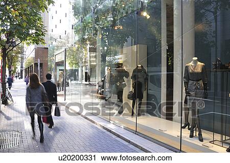 Stock Image - Window Display of Clothing Shop. Fotosearch