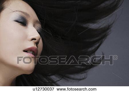Woman Eyes Closed Make-Up Human Face Close-up View Large Photo Image Stock Photo - Woman Eyes Closed Make-Up Human Face Close-up. Fotosearch