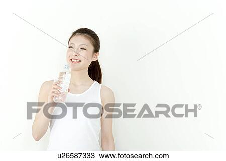 Young Woman Drinking Water View Large Photo Image Stock Image - Young Woman Drinking Water. Fotosearch