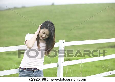 Young Woman in Field View Large Photo Image Stock Photography - Young Woman in Field. Fotosearch