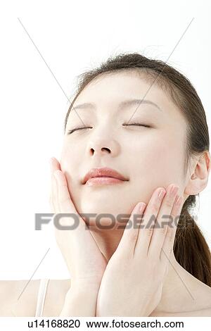 Young Woman with Eyes Closed View Large Photo Image Stock Image - Young Woman with Eyes Closed. Fotosearch