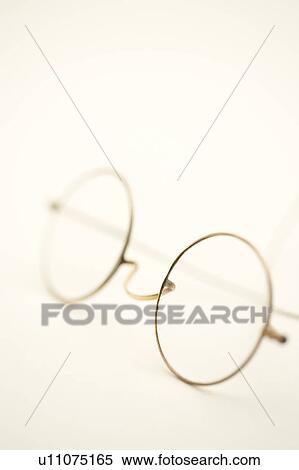 Stock Photography - Antique round glasses. Fotosearch