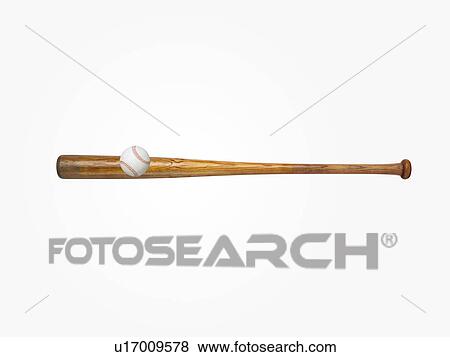 Stock Photo - Baseball Bat and Ball. Fotosearch