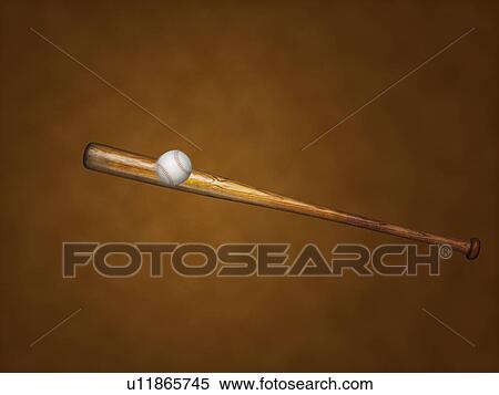 Stock Photography - Baseball Bat and Ball. Fotosearch