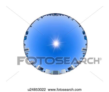 Buildings, Fish-Eye Lens View Large Photo Image Stock Image - Buildings, Fish-Eye Lens. Fotosearch