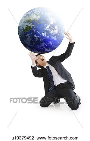 Stock Image - Business and earth. Fotosearch