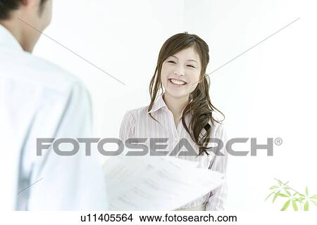 Picture - Business people talking. Fotosearch