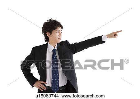 Picture - Businessman pointing. Fotosearch