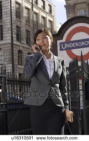 Businesswoman Outside Underground Station View Large Photo Image Stock Image - Businesswoman Outside Underground Station. Fotosearch
