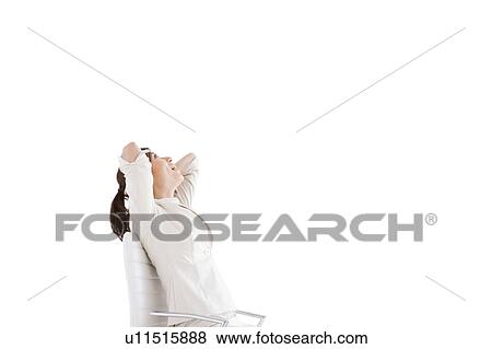 Stock Photo - Businesswoman relaxing. Fotosearch