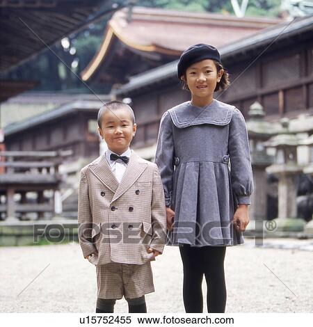 Stock Photography - Children During Shichi-Go-San. Fotosearch