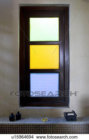 Colorful Glass Door View Large Photo Image Picture - Colorful Glass Door. Fotosearch