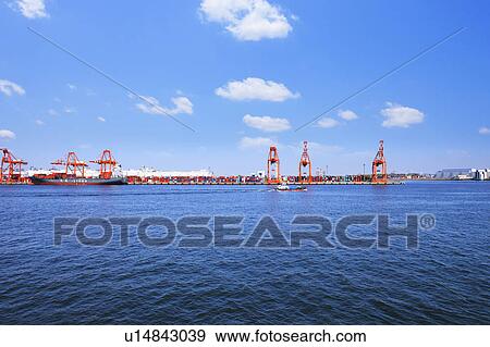 Commercial dock, Shinagawa Ward, Koto Ward, Tokyo Prefecture, Honshu, Japan View Large Photo Image Stock Photo - Commercial dock, Shinagawa Ward, Koto Ward, Tokyo Prefecture, Honshu, Japan. Fotosearch