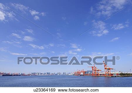 Commercial dock, Shinagawa Ward, Koto Ward, Tokyo Prefecture, Honshu, Japan View Large Photo Image Stock Photo - Commercial dock, Shinagawa Ward, Koto Ward, Tokyo Prefecture, Honshu, Japan. Fotosearch