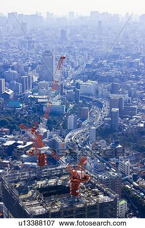 Construction Site in Tokyo View Large Photo Image Stock Photo - Construction Site in Tokyo. Fotosearch