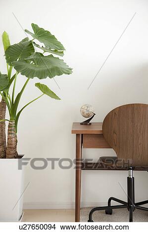 Desk and Houseplant View Large Photo Image Picture - Desk and Houseplant. Fotosearch