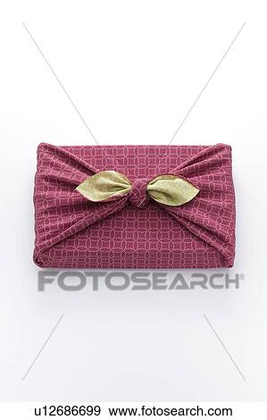 Stock Photo - Gift wrapped in Furoshiki. Fotosearch